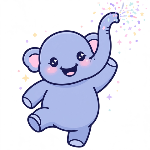 FreeQrly elephant mascot