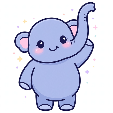 FreeQrly elephant mascot