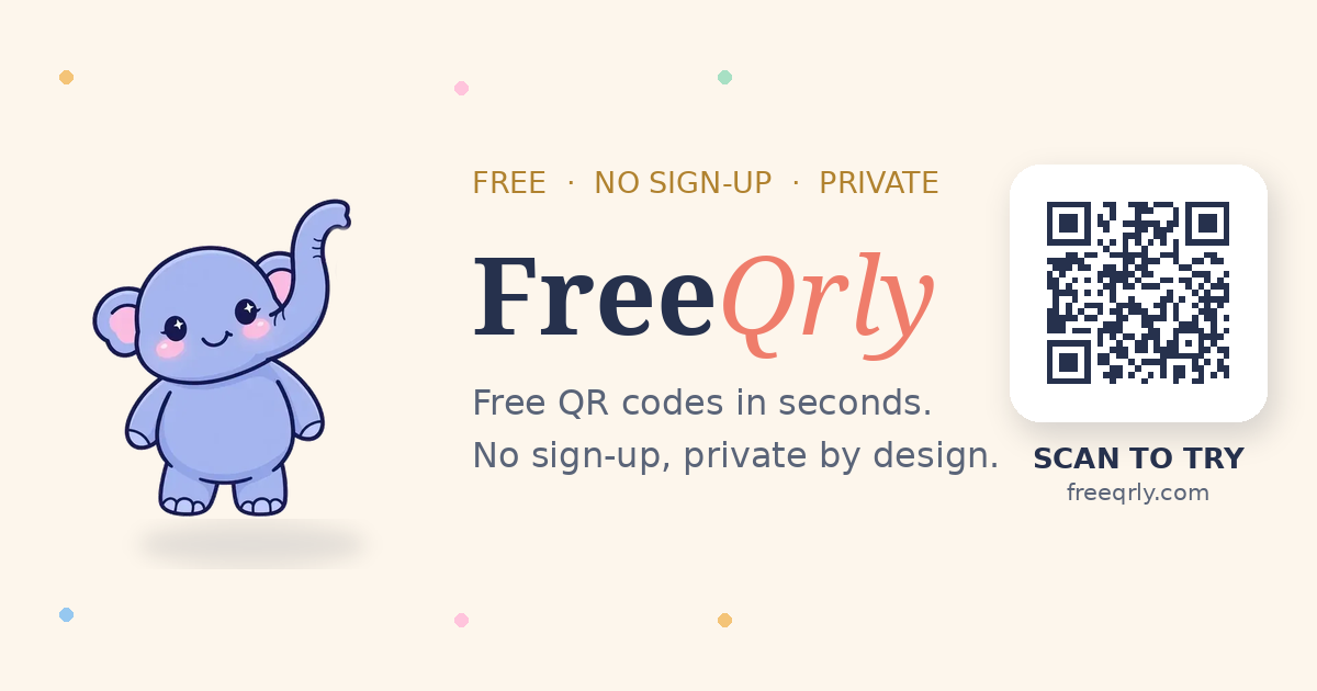 FreeQrly — QR Code Generator, Private by Design preview